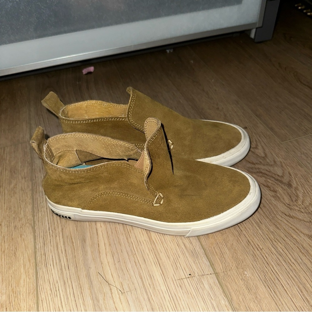 SeaVees Tan Suede Slip-On Sneakers